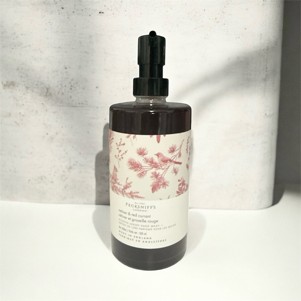 NEW Pecksniffs Vetiver & Red Currant Glass Bottle Hand Wash - 16.9 fl oz